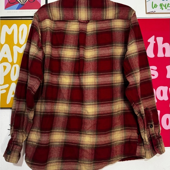 Orvis Classic Collection Flannel Shirt - Men’s Medium - Plaid Red & Beige - - Picture 2 of 5